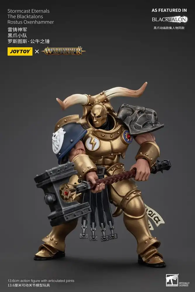 Warhammer Age of Sigmar Actionfigur Stormcast Eternals The Blacktalons Rostus Oxen hammer 20 cm